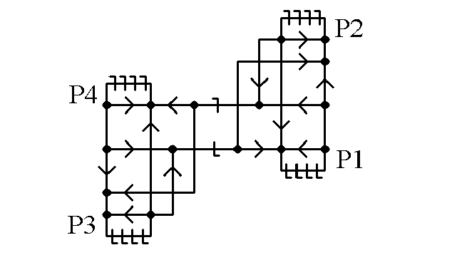 Four Processors Connected Together